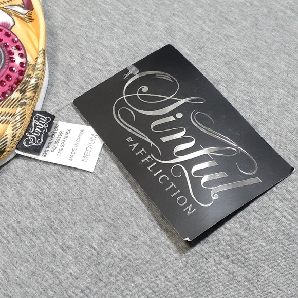 Sinful Rome Yellow Plaid Bikini Top Medium Yellow NWT - Picture 4 of 12